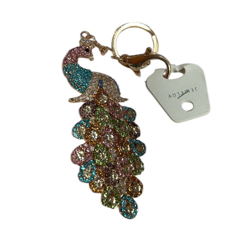 Colorful Peacock Keychain